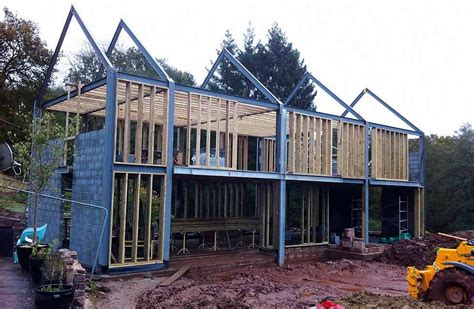 cheap metal frame house|steel framing in residential homes.